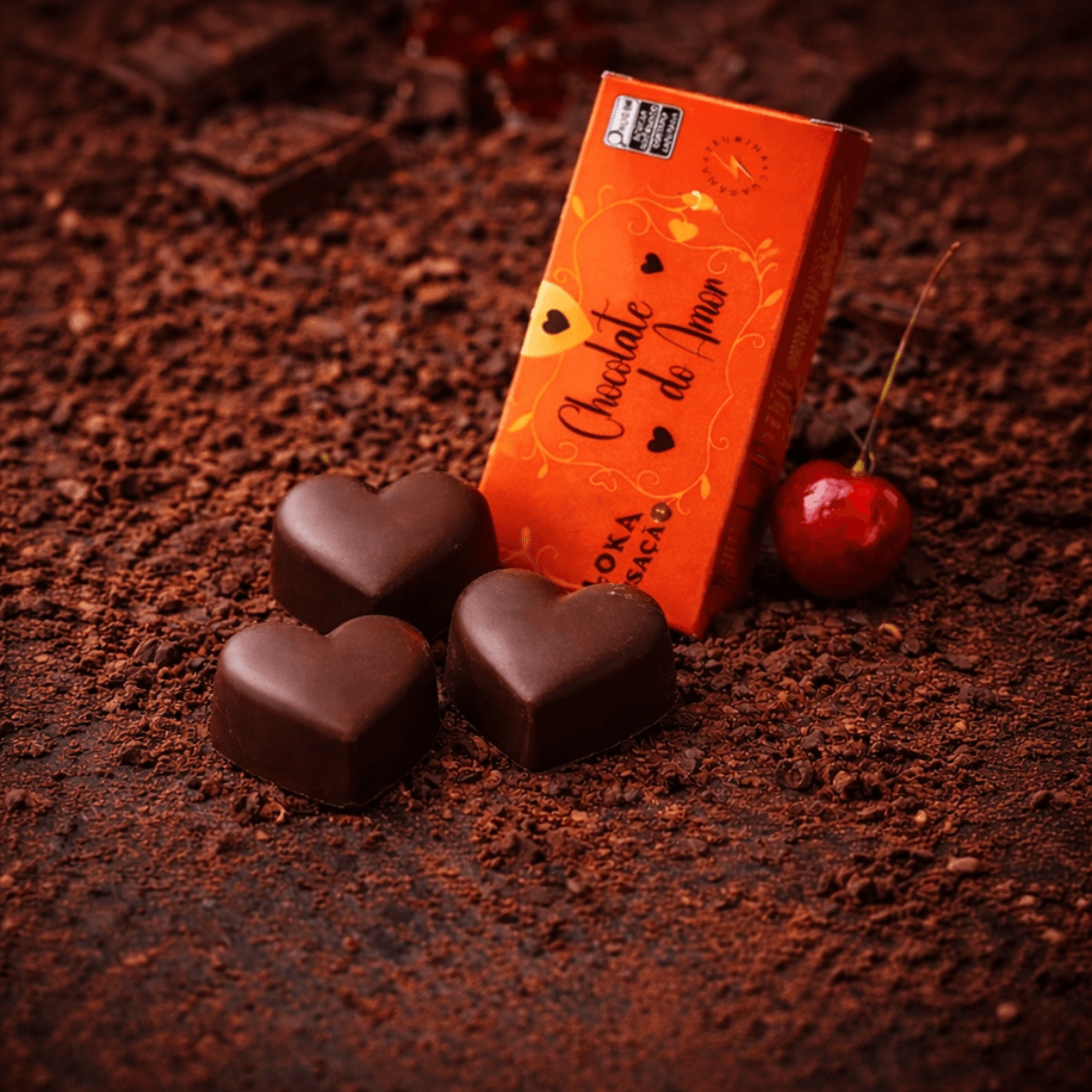 Chocolate do Amor Excitante para Adultos  com Taurina 05 Unidades 25g Loka Sensação